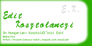 edit kosztolanczi business card